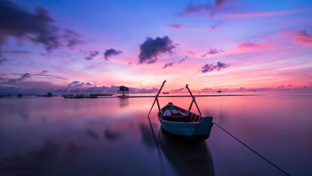 Rowing boat wallpaper
