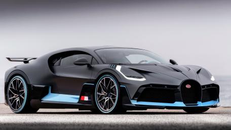 Bugatti Divo on a Coastal Road wallpaper