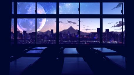 Scenery from anime school wallpaper