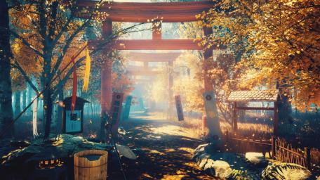 Autumn Serenity at the Torii Gate wallpaper