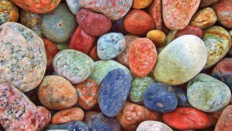 Colorful Pebble Stones Collection wallpaper
