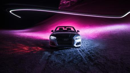 Neon Night Drive with Audi A5 wallpaper