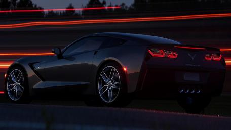 Sleek Corvette Stingray at Dusk wallpaper