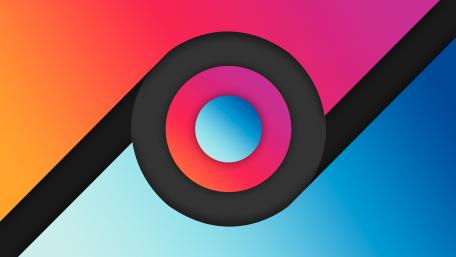 Vivid Geometry in Pink and Blue wallpaper