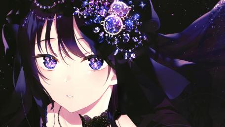 Mystical Gaze of the Cosmic Maiden wallpaper