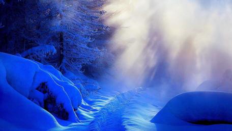 Blue Winter Serenity wallpaper