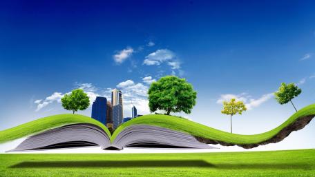 Fantasy World Unfolds from Book wallpaper