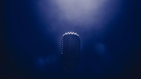 Microphone in the Spotlight of Darkness wallpaper