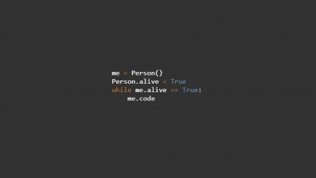 As long as I live, I am coding wallpaper
