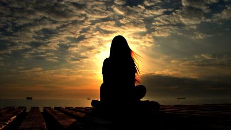 Women sunset wallpaper