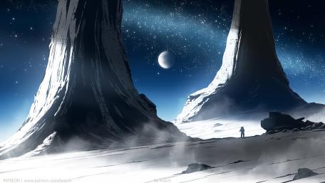 Astronaut bad landed wallpaper
