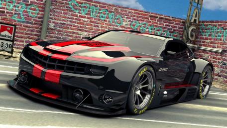 Muscle Car in Urban Setting wallpaper