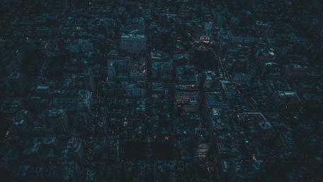 Evening Cityscape in Deep Darkness wallpaper