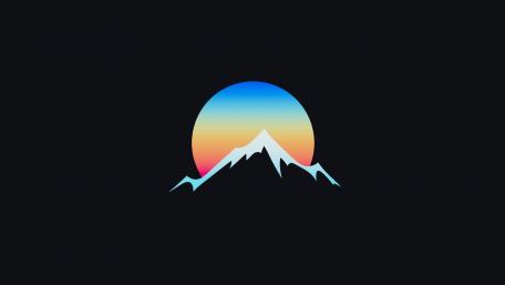 Serene Mountain Silhouette at Night wallpaper