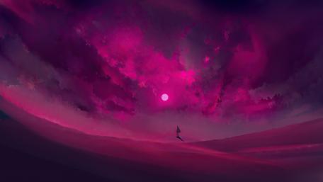Purple desert wallpaper