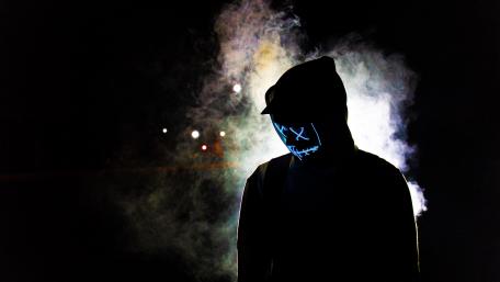 Neon Masked Mystery in the Night wallpaper