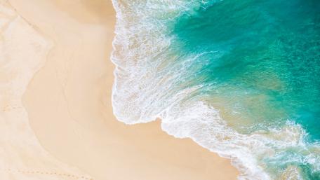 Beach Serenity from Above wallpaper