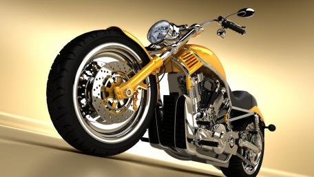 Sleek 3D Harley-Davidson Motorcycle Wallpaper wallpaper
