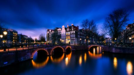 Netherlands night wallpaper