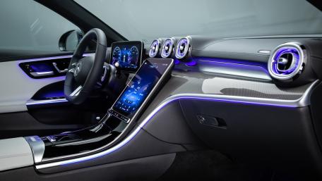 Sleek Elegance of a Luxury Mercedes-Benz Interior wallpaper