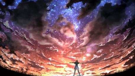 Starry Night Anime Sky wallpaper