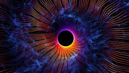 Neon Vortex in Space wallpaper