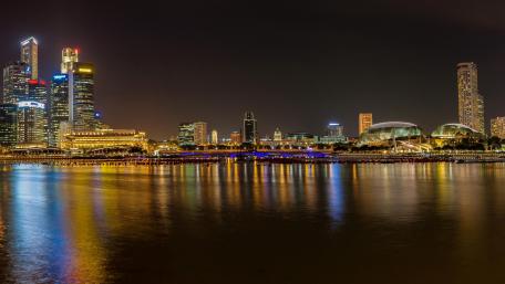 Singapore by night wallpaper