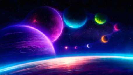 colorful-planets-chill-scifi wallpaper