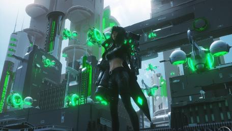 Cyber girl wallpaper