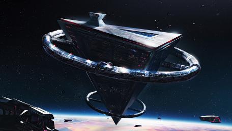Sci-Fi Space Station wallpaper