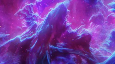 Majestic Purple Nebula Peaks wallpaper