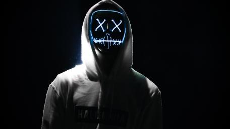 Mysterious Neon Masked Vision wallpaper