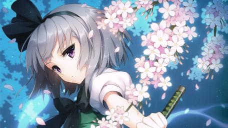 Springtime Sakura Anime Girl wallpaper