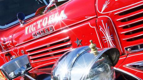 Classic Red Antique Pickup Truck Wallpaper wallpaper