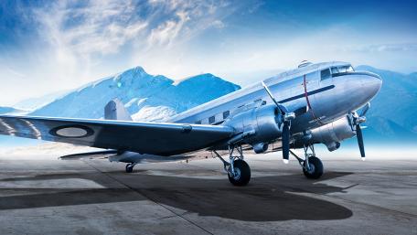 Majestic Aircraft on Serene Landscape wallpaper