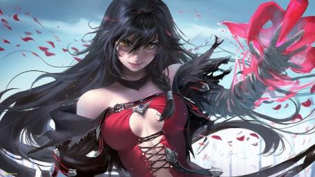 Dark Warrior Maiden in Battle wallpaper