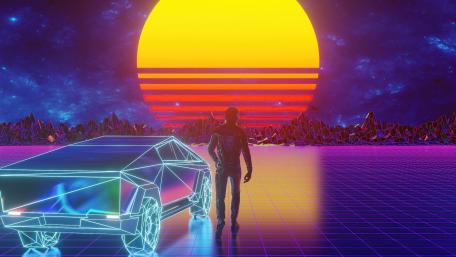 Neon Sunset Drive wallpaper