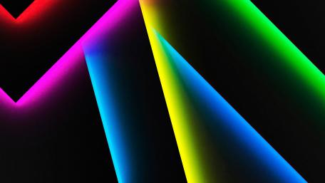 Neon Geometry: A Colorful Symphony of Light and Shape wallpaper
