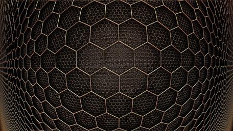 Hexagonal Dimensions in 3D Artistry wallpaper