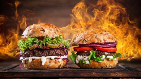Flame-Grilled Burger Bliss wallpaper