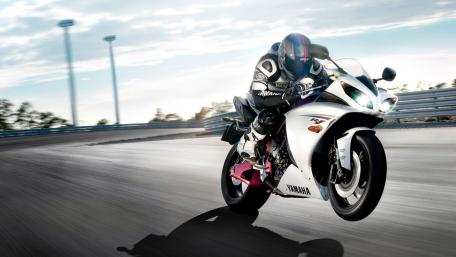 Thrilling Ride on a Yamaha Motorcycle wallpaper