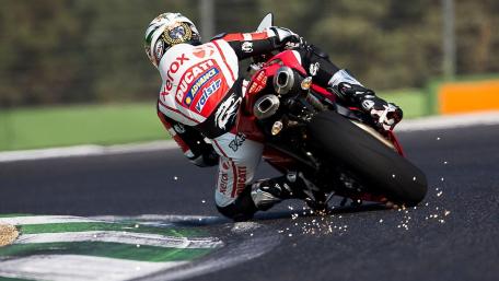 Ducati 1198 in Full Throttle Action wallpaper