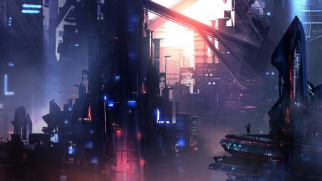 Futuristic Urban Majesty wallpaper