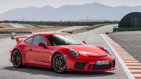 Red Porsche 911 GT3 on Open Roads wallpaper