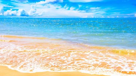 Azure Shores and Tranquil Seas wallpaper