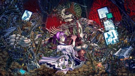 Gothic Resurrection in a Mechanical Realm wallpaper