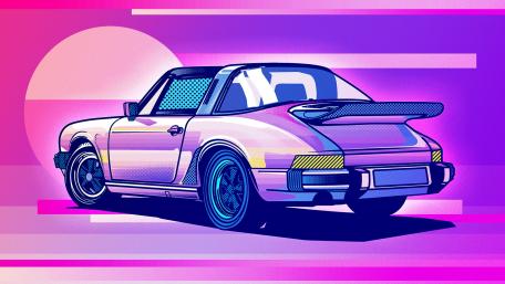 porsche-911-classic-illustration wallpaper