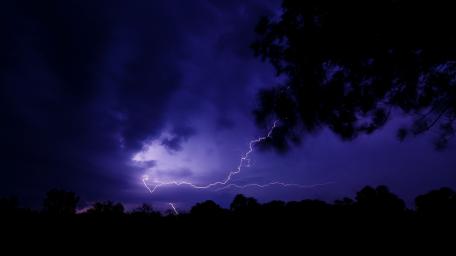 Electric Fury in the Night Sky wallpaper