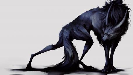 Mystical Night Creature in Enchanted Forest Art wallpaper