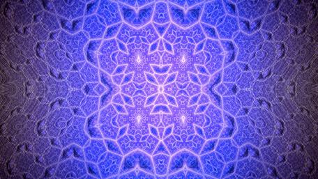 Mesmerizing Blue Fractal Kaleidoscope Design wallpaper